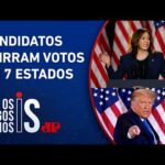 Pesquisas mostram empate técnico entre Donald Trump e Kamala Harris